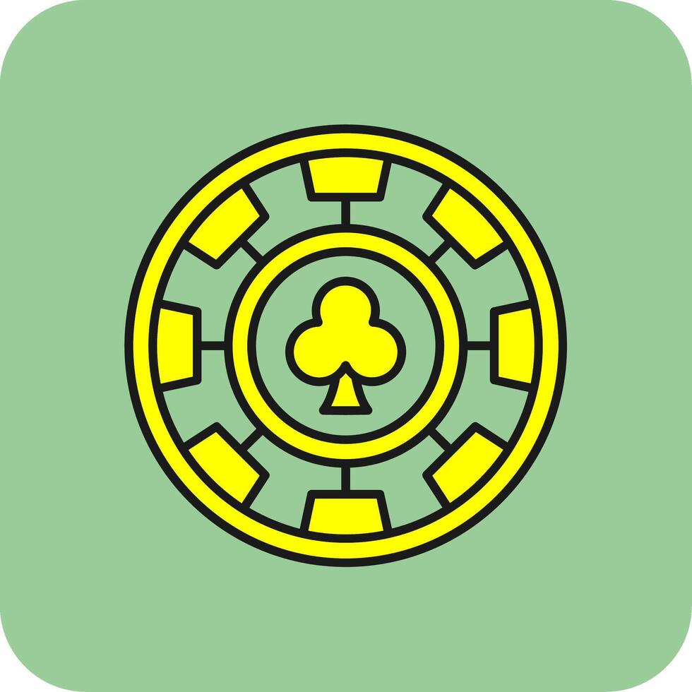 Chip Filled Yellow Icon vector