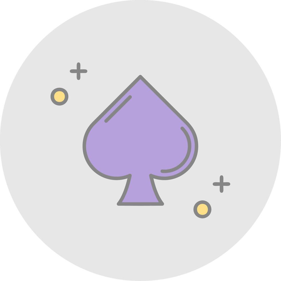 Spades Line Filled Light Circle Icon vector