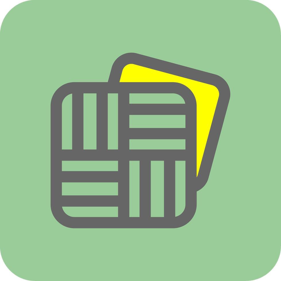 Texture Filled Yellow Icon vector