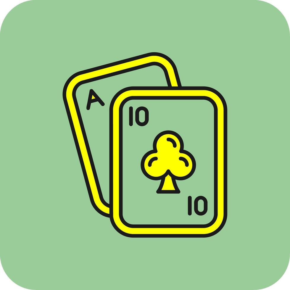 Poker Filled Yellow Icon vector