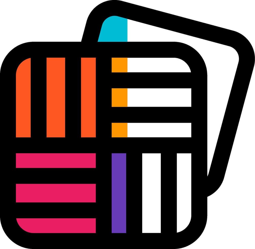 Texture Filled Half Cut Icon vector