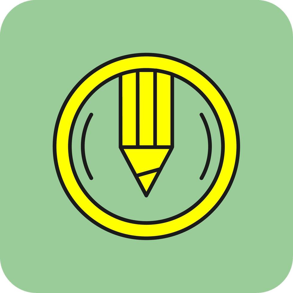 Compose Filled Yellow Icon vector