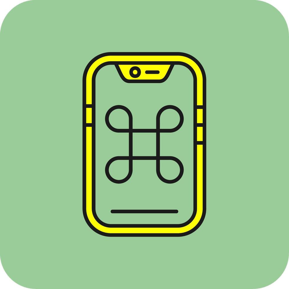 Command Filled Yellow Icon vector