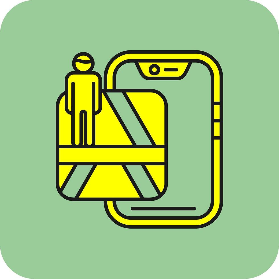 Street Filled Yellow Icon vector