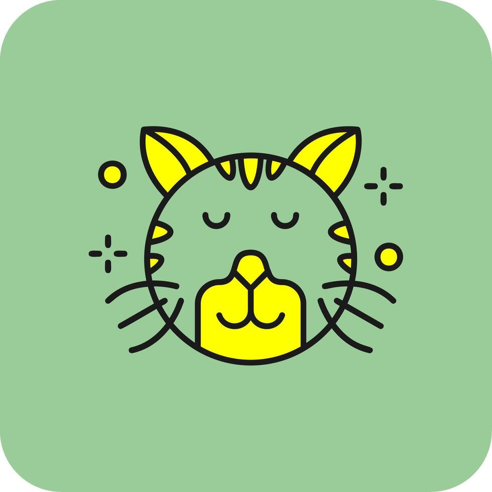 Relieved Filled Yellow Icon vector