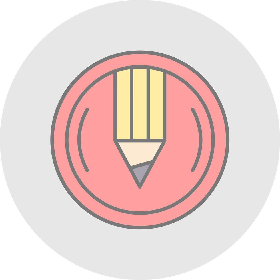 Compose Line Filled Light Circle Icon vector