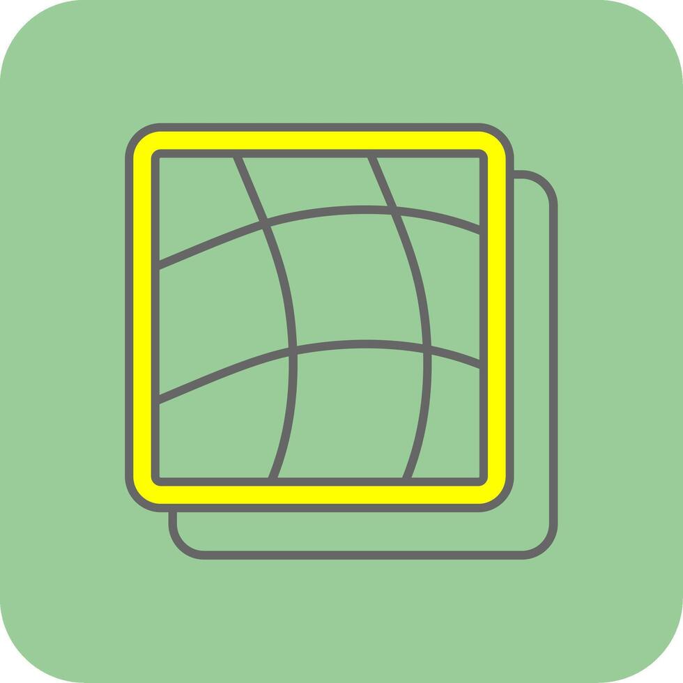 Warp Filled Yellow Icon vector