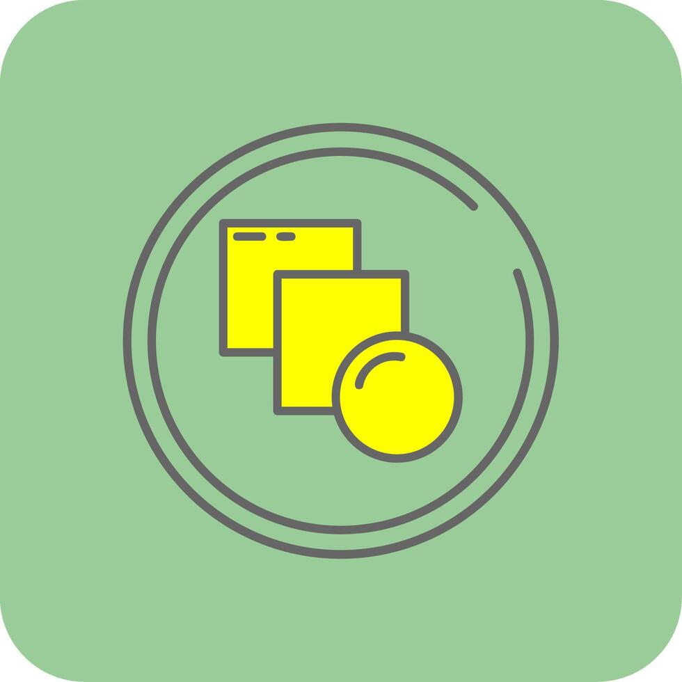 Blend Filled Yellow Icon vector