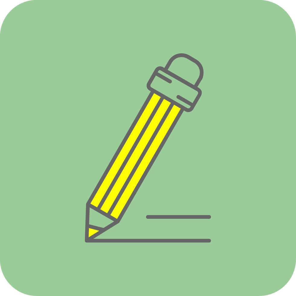 Pencil Filled Yellow Icon vector