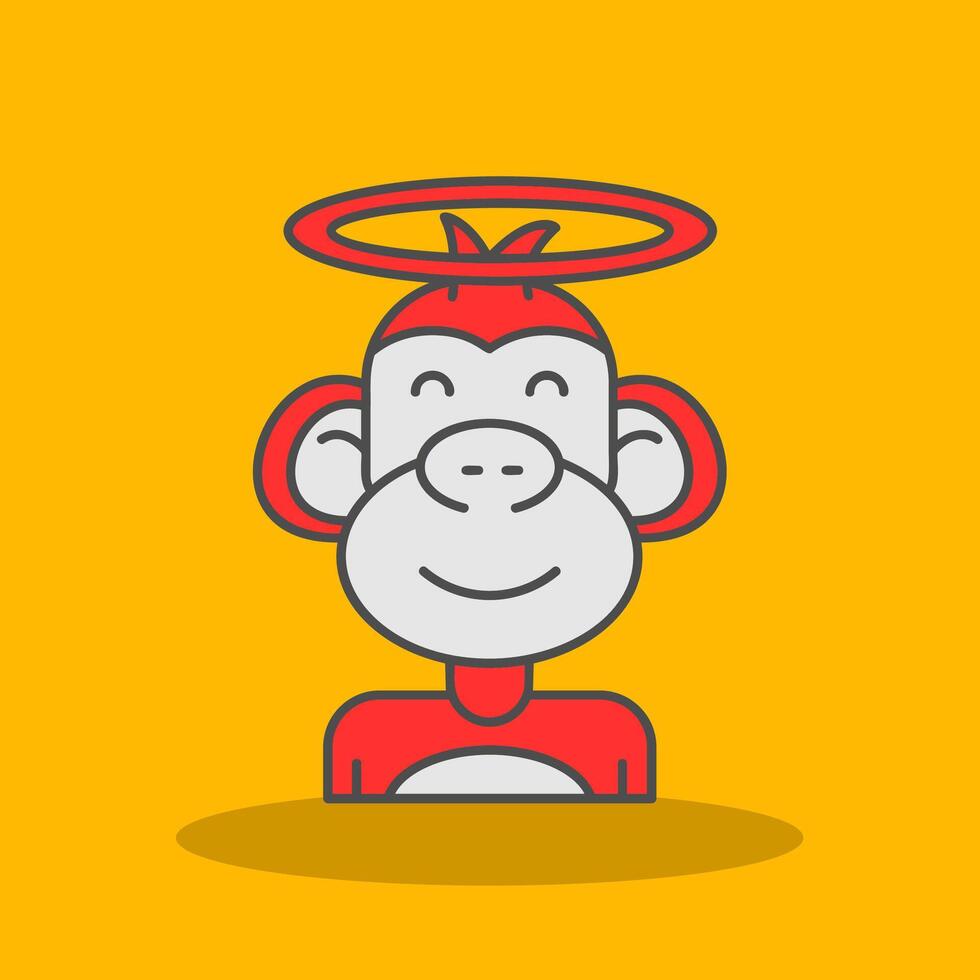 Angel Filled Shadow Icon vector