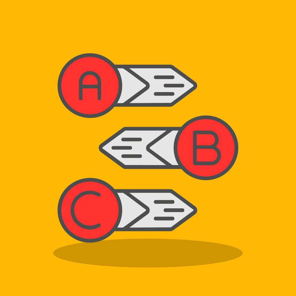 Diagram Filled Shadow Icon vector