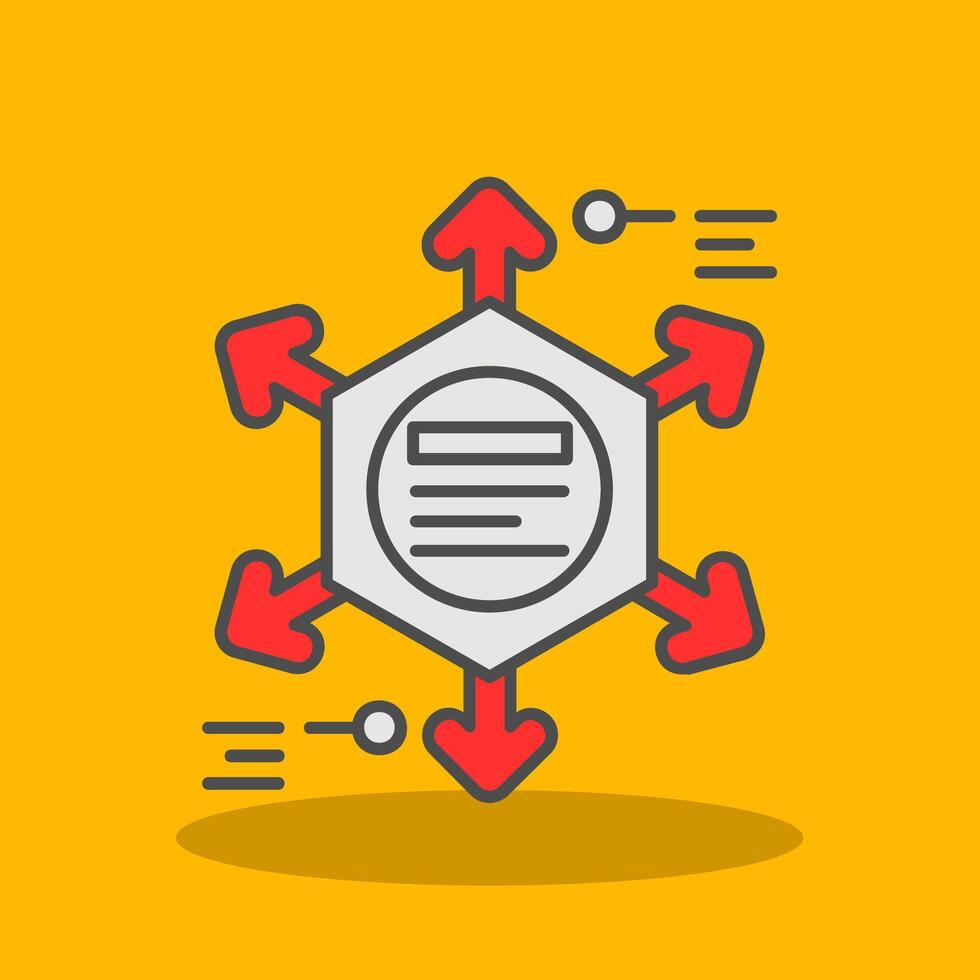 Diagram Filled Shadow Icon vector