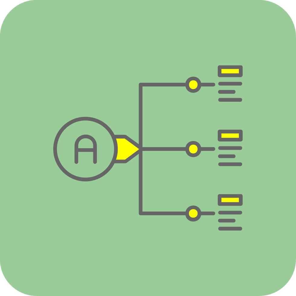 Relation Filled Yellow Icon vector