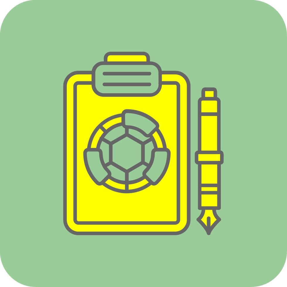 Report Filled Yellow Icon vector