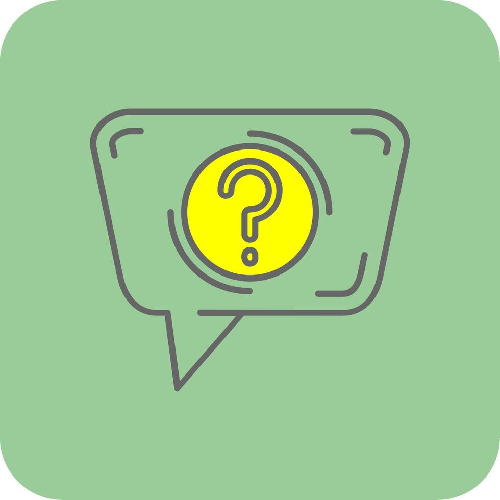 Question Filled Yellow Icon vector