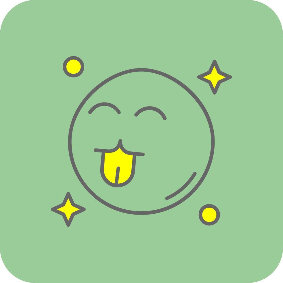 Cute Filled Yellow Icon vector