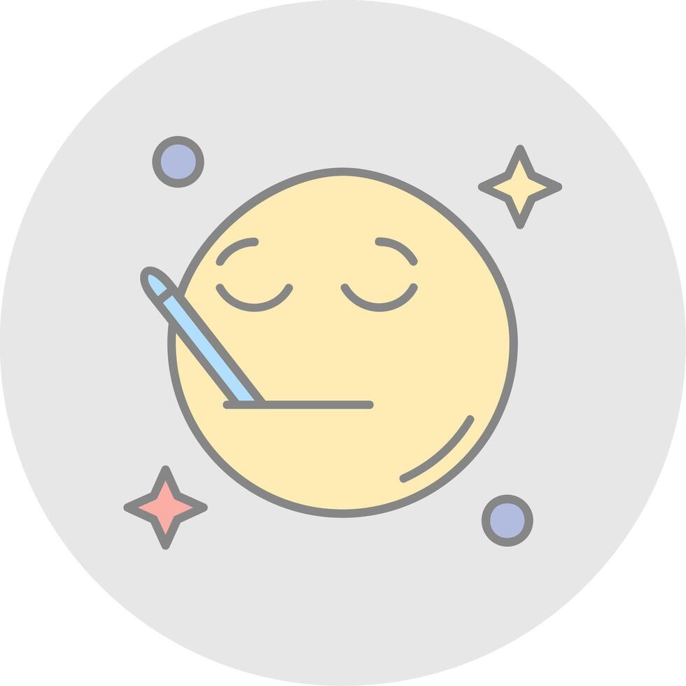 Sick Line Filled Light Circle Icon vector