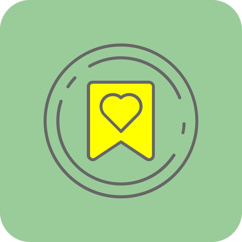 Favourite Filled Yellow Icon vector