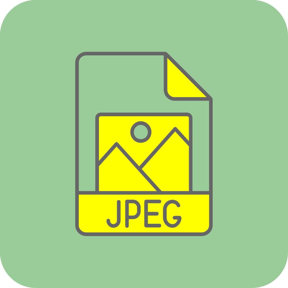 Jpg Filled Yellow Icon vector