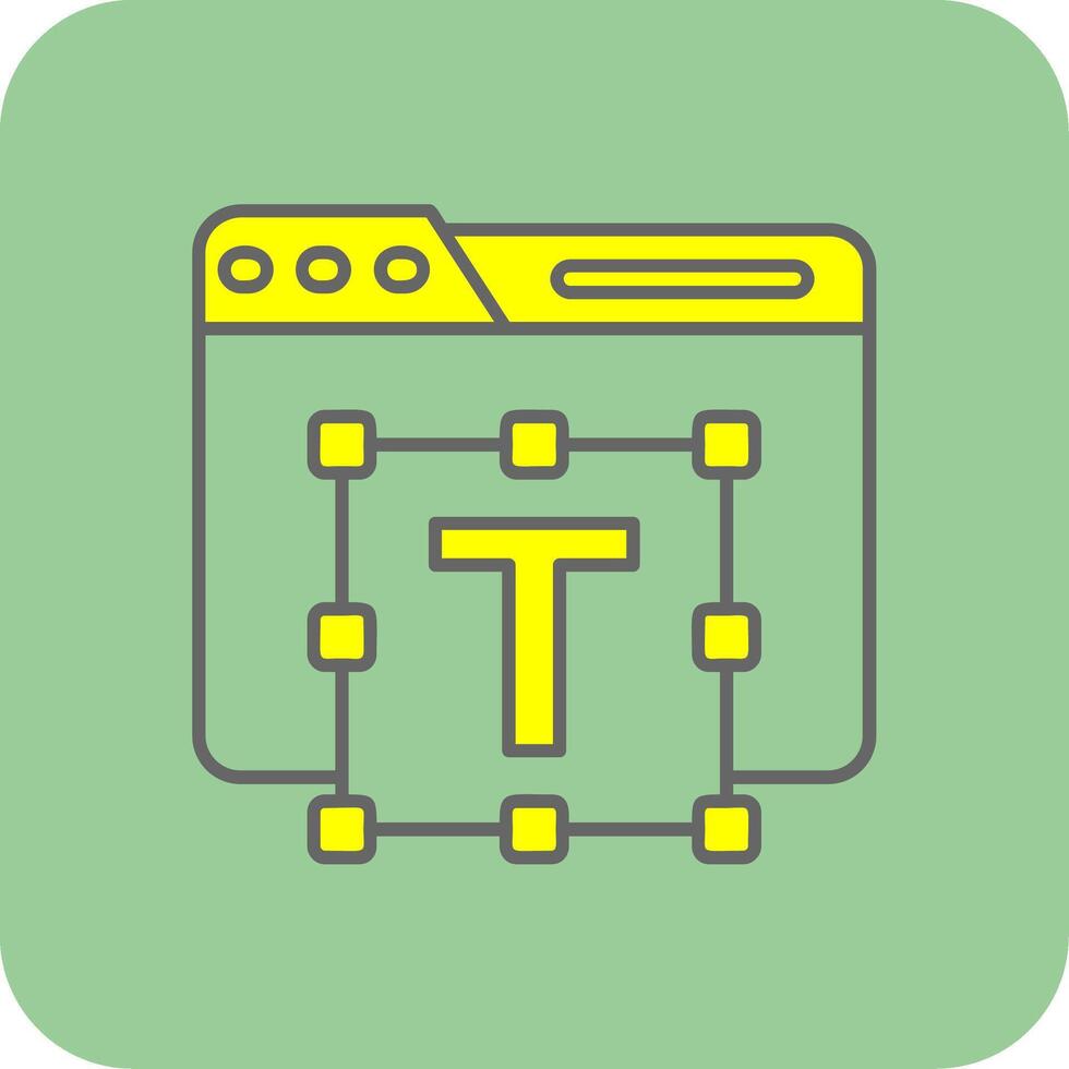Typography Filled Yellow Icon vector