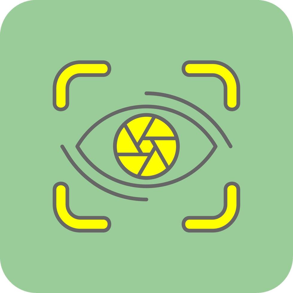 Focus Filled Yellow Icon vector
