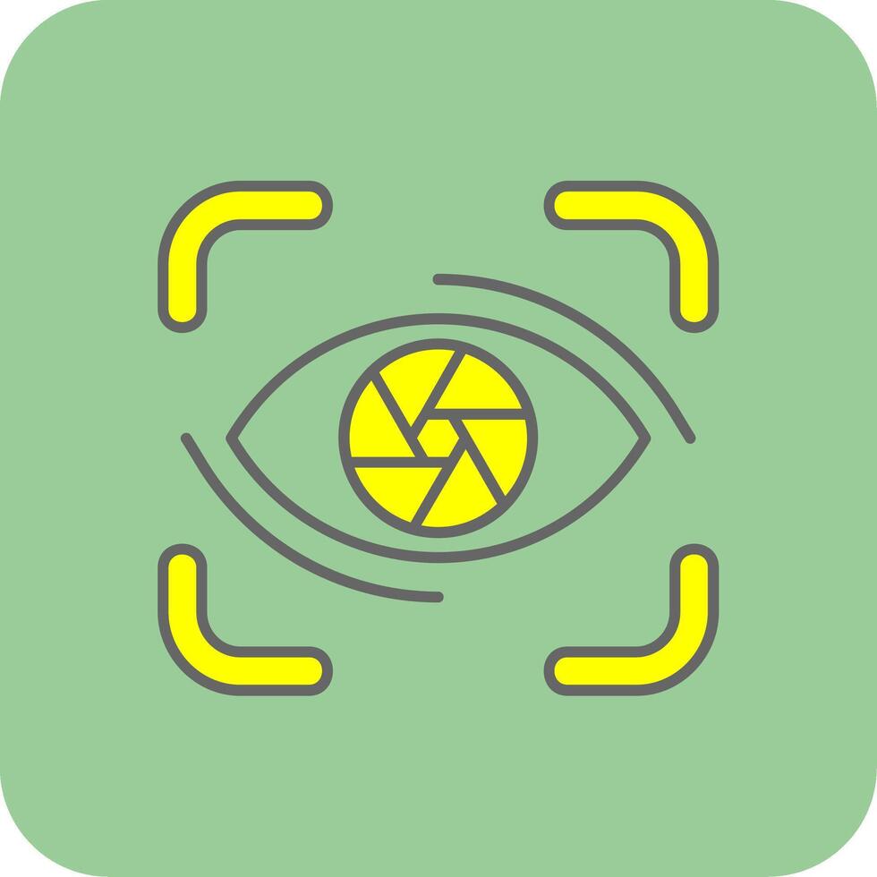 Focus Filled Yellow Icon vector