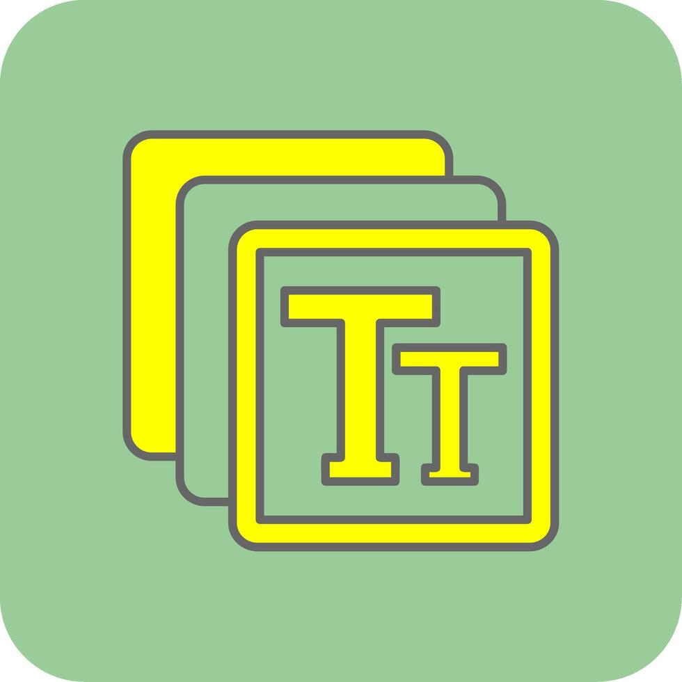 Text Filled Yellow Icon vector