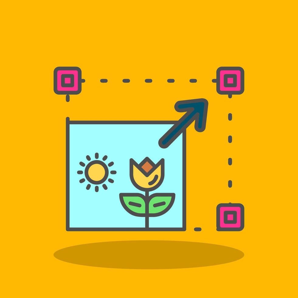 Resizing Filled Shadow Icon vector