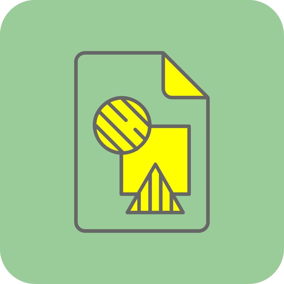 archivo lleno amarillo icono vector