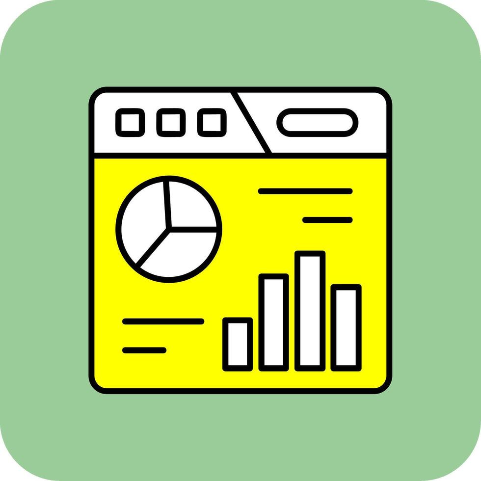 Dashboard Filled Yellow Icon vector