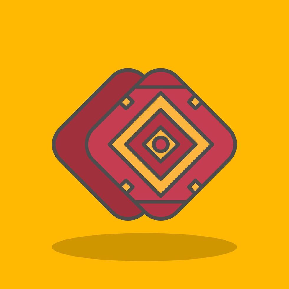Kerchief Filled Shadow Icon vector