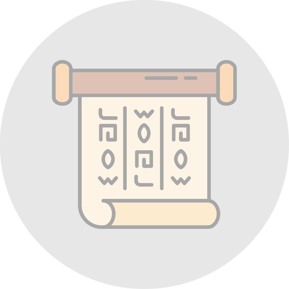 words Line Filled Light Circle Icon vector