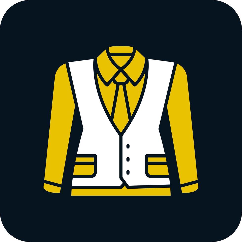 Waistcoat Glyph Two Color Icon vector