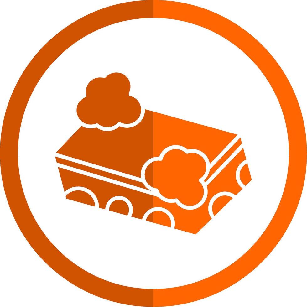 Sponge Glyph Orange Circle Icon vector