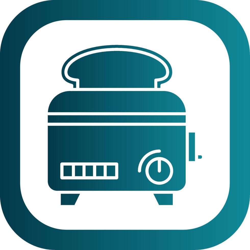 Toaster Glyph Gradient Round Corner Icon vector