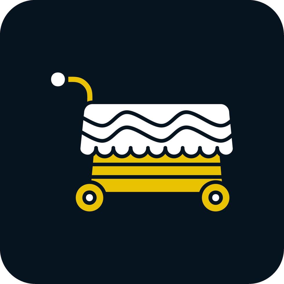 Cart Glyph Two Color Icon vector