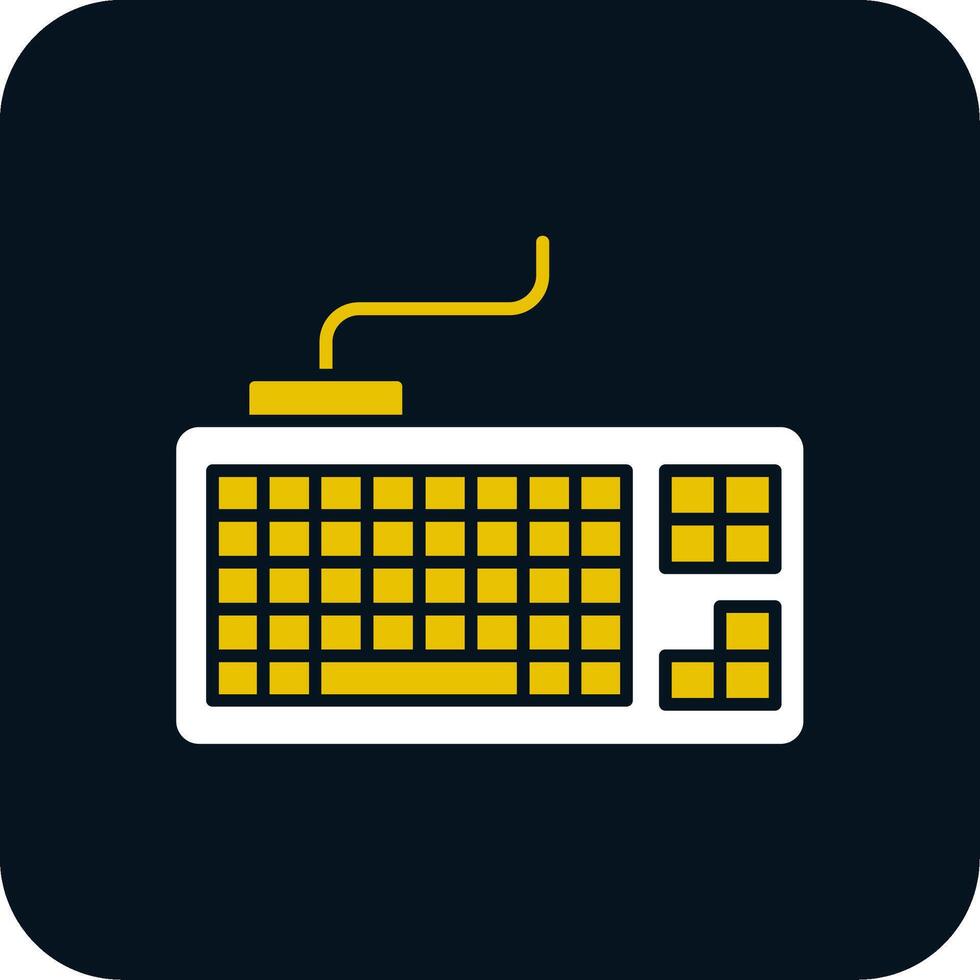 Keyboard Glyph Two Color Icon vector
