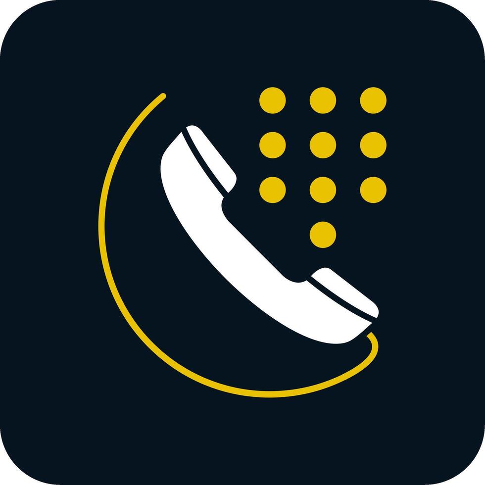 Dial Glyph Two Color Icon vector