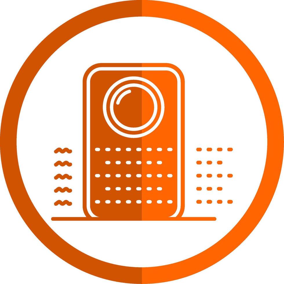 Purifier Glyph Orange Circle Icon vector