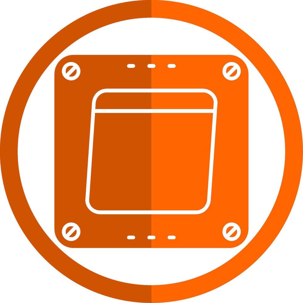 Swtich Glyph Orange Circle Icon vector