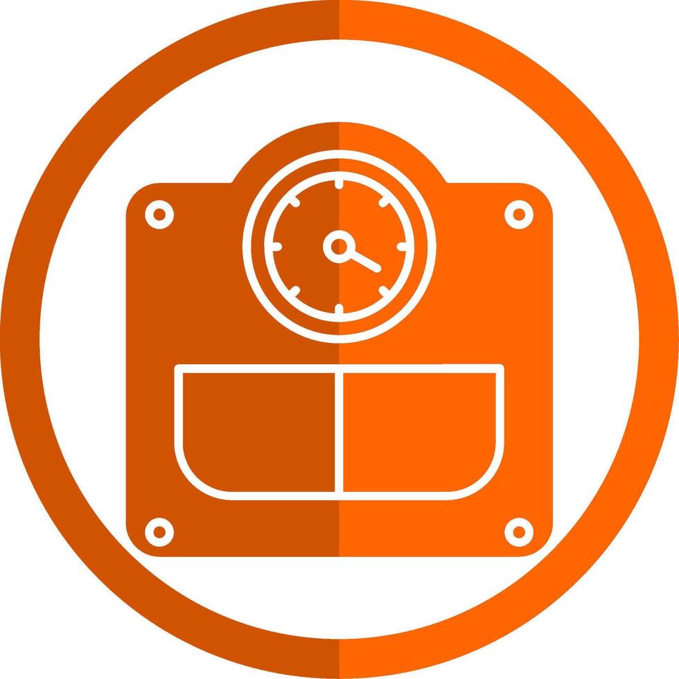 Weight Glyph Orange Circle Icon vector
