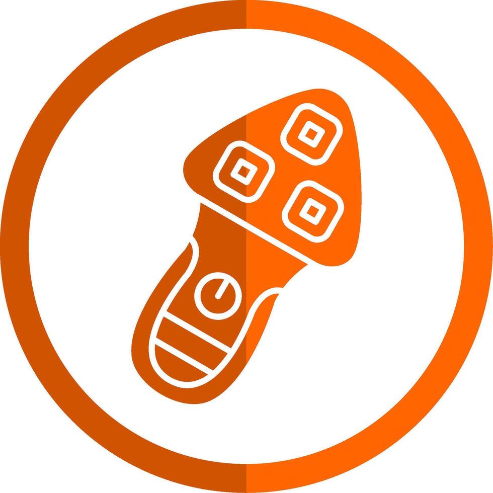 Shaver Glyph Orange Circle Icon vector