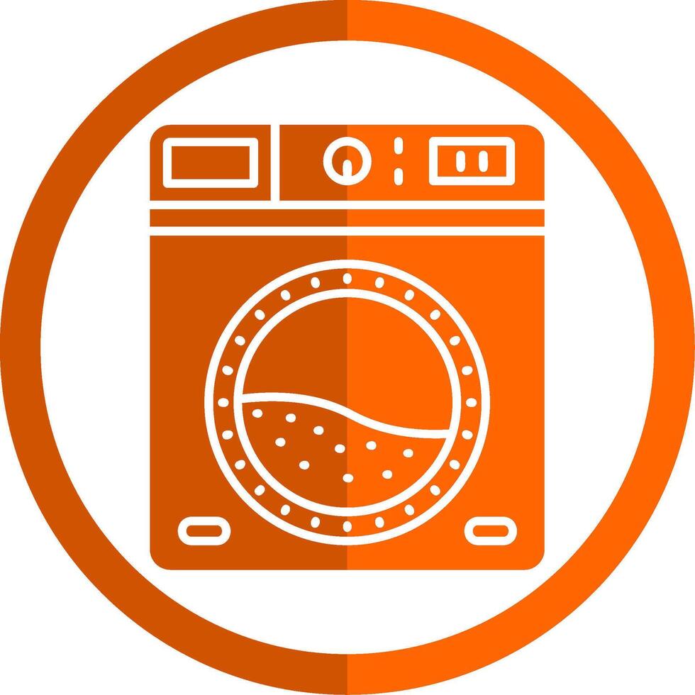 lavandería glifo naranja circulo icono vector