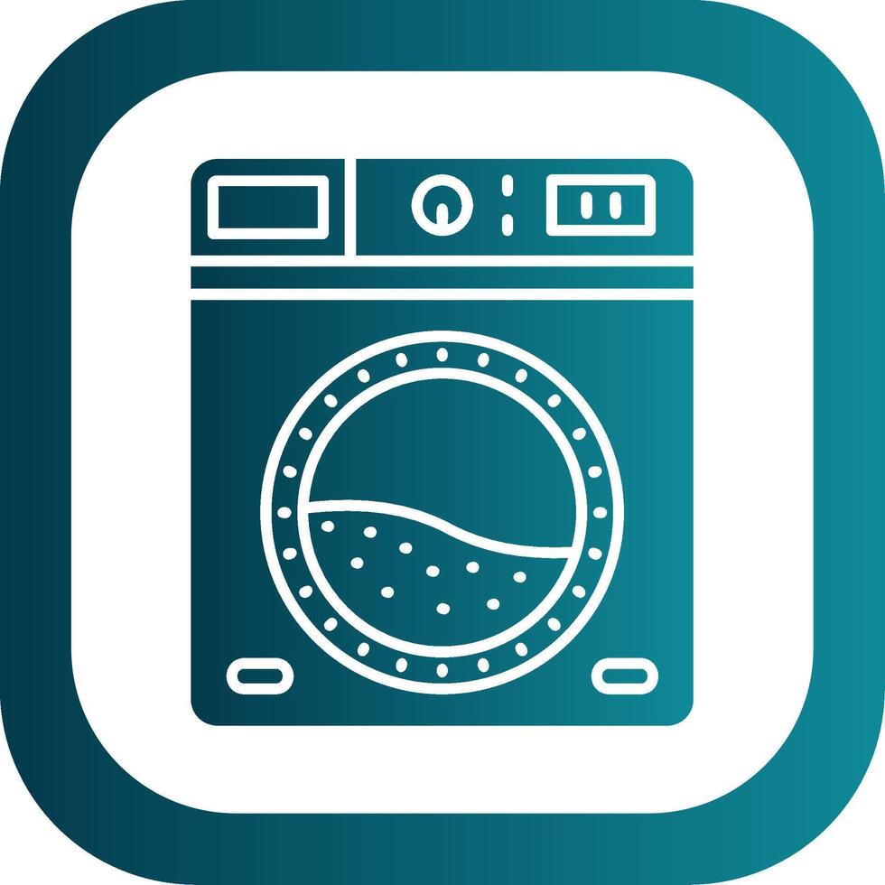 Laundry Glyph Gradient Round Corner Icon vector