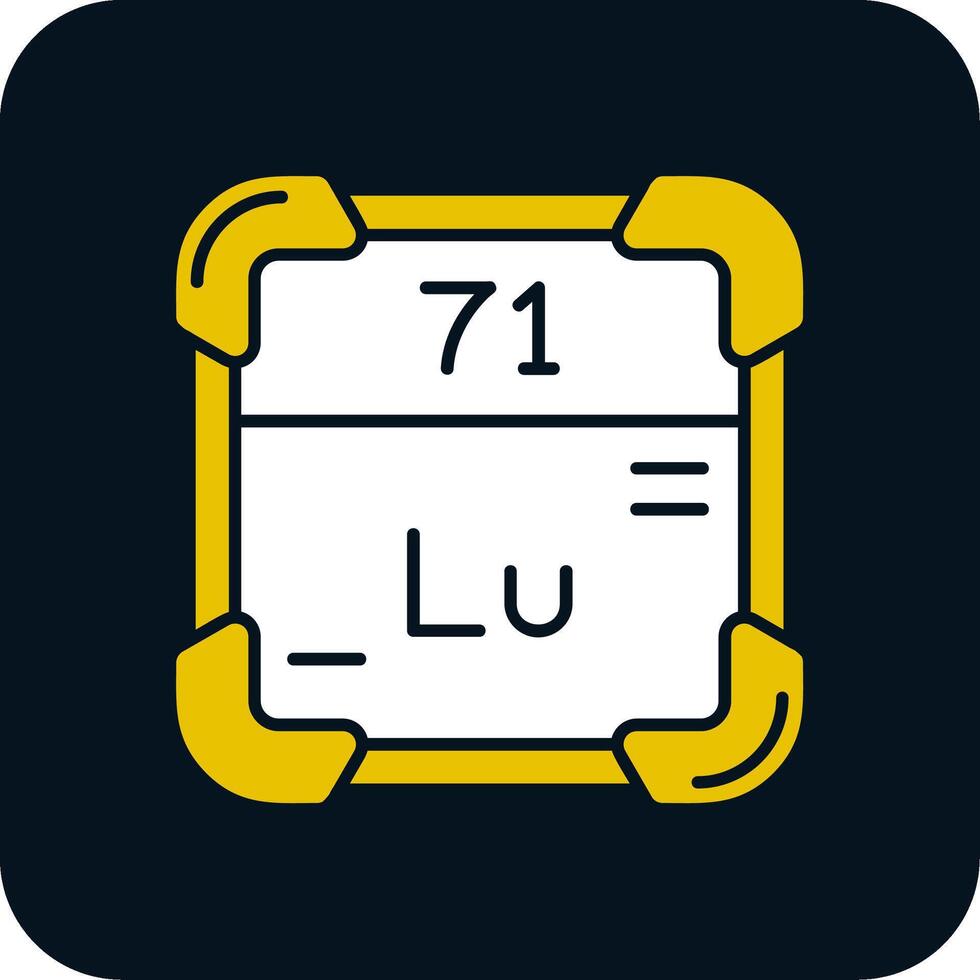 Lutetium Glyph Two Color Icon vector