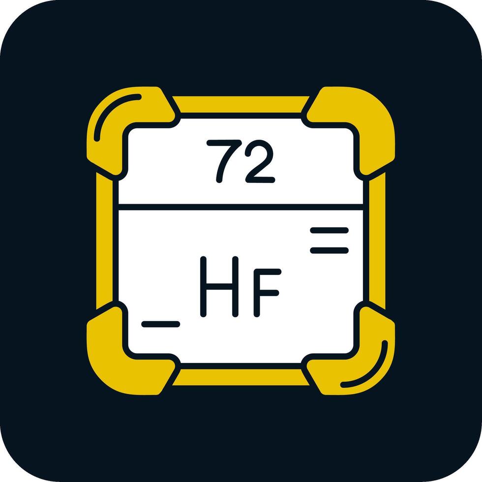 Hafnium Glyph Two Color Icon vector