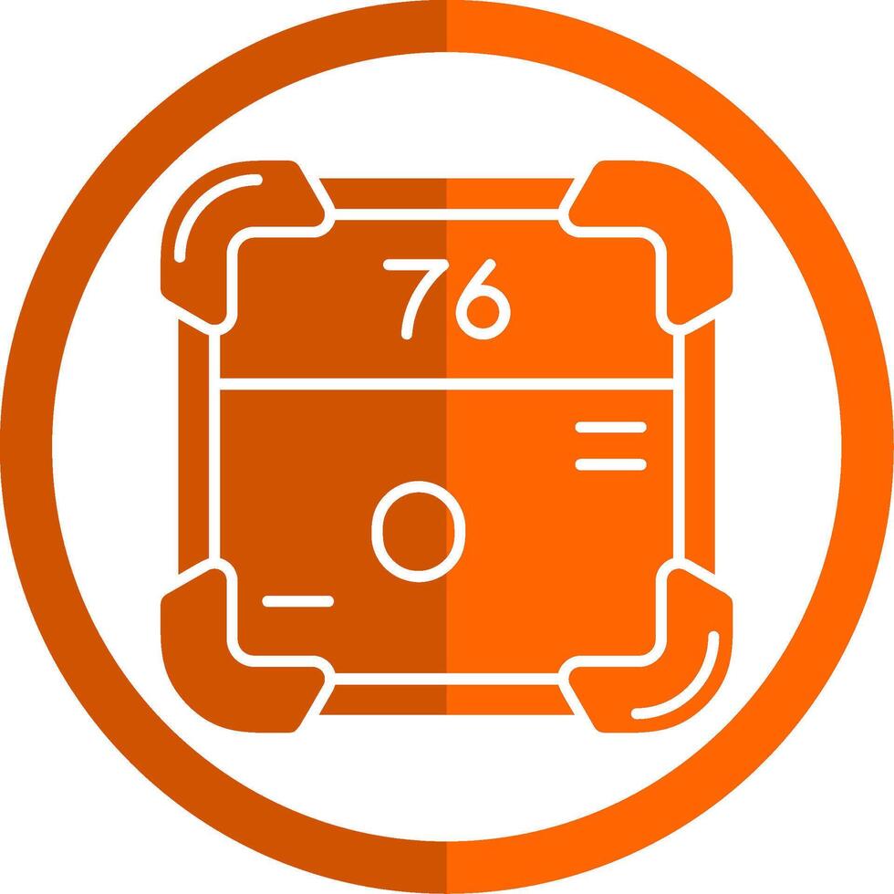 Osmium Glyph Orange Circle Icon vector