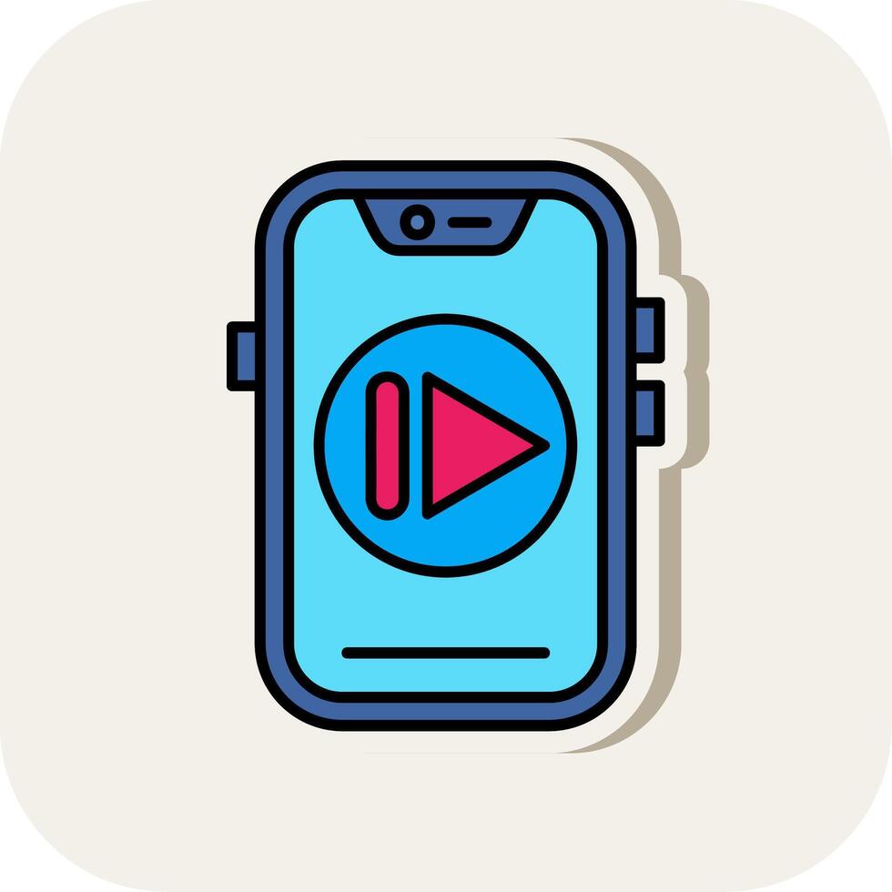 Next Line Filled White Shadow Icon vector