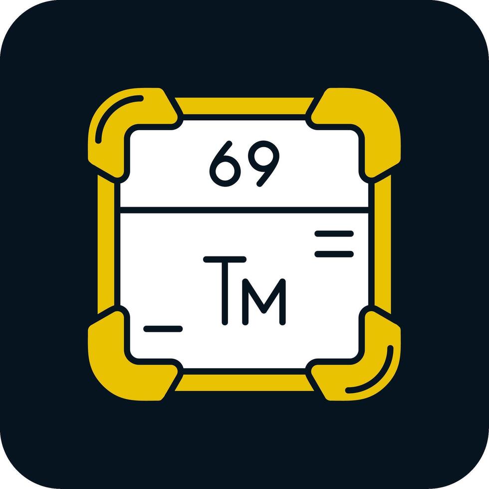 Thulium Glyph Two Color Icon vector