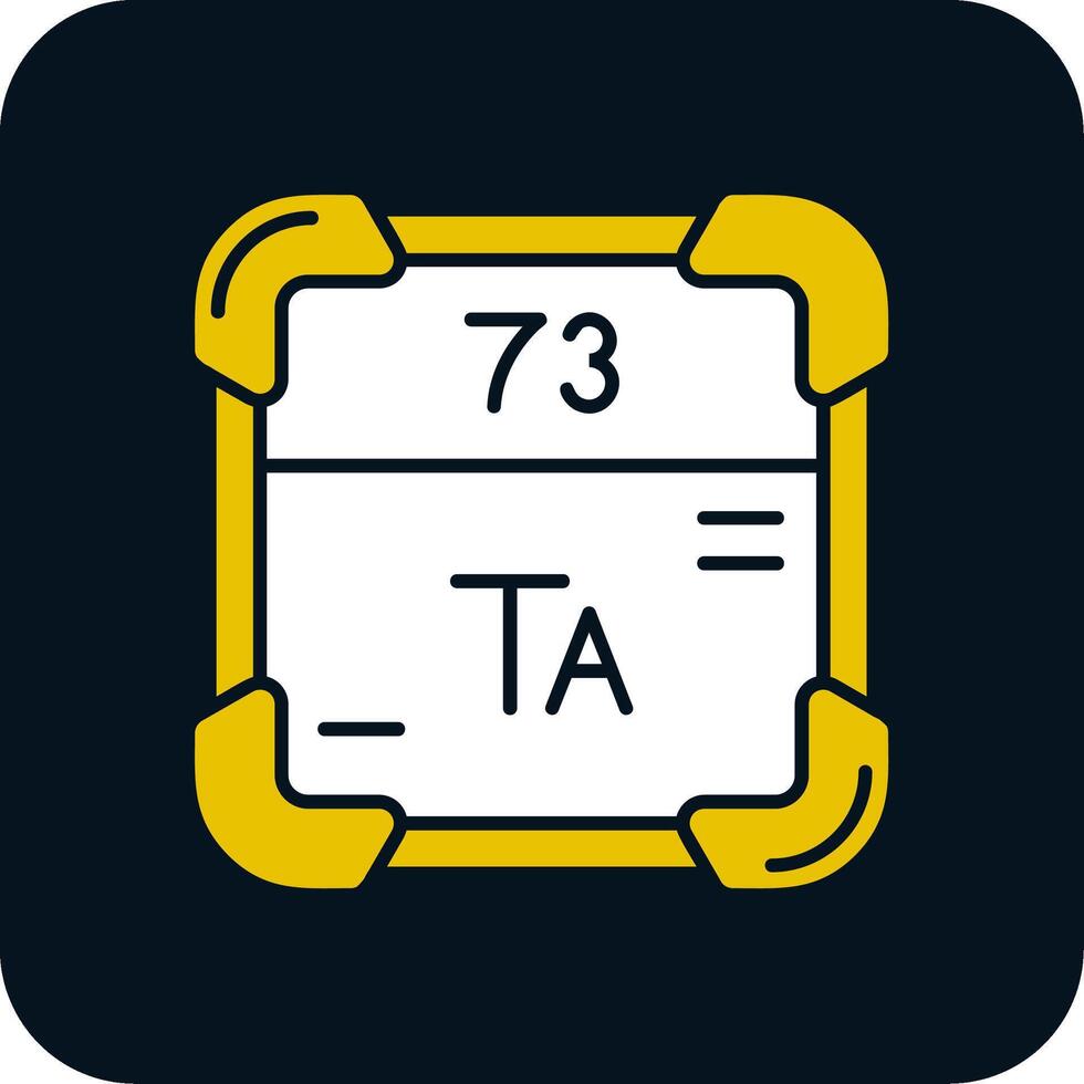 Tantalum Glyph Two Color Icon vector